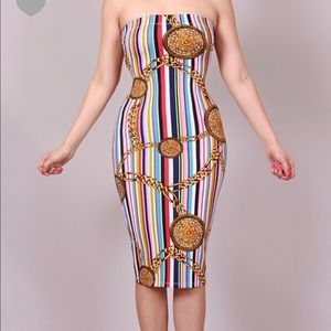 Crop top multi printed dress.Can wear as skirt too